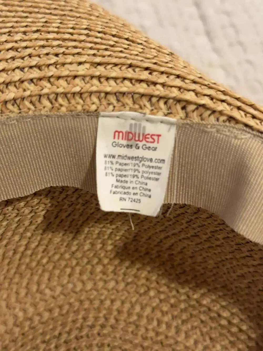 Midwest Gloves & Gear Women's Straw Sun Hat with Chin Strap